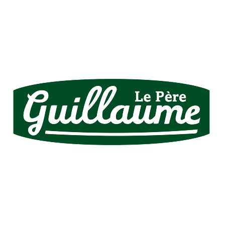 Logo vert avec Le père Guillaume en blanc