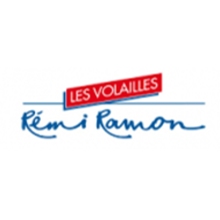 Les volailles en blanc sur fon rouge avec Remi Ramon en bleu