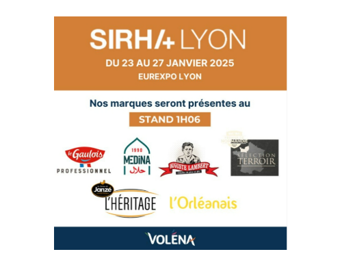 Nous serons présents au SIRHA 2025 à Lyon du 23 au 27 janvier